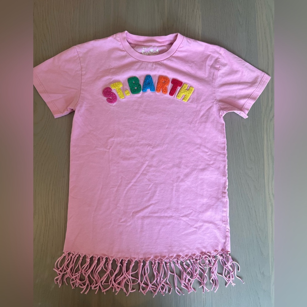 St Barth’s Pink Fringe Girls Swim Coverup